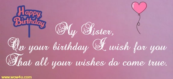 birthday of sister 1