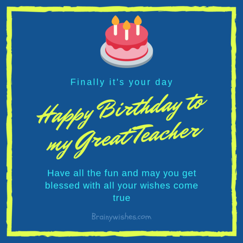 great teacher birthday