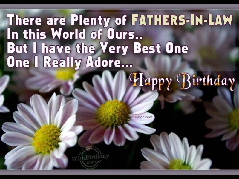 BIRTHDAY OF FATHER IN LAW