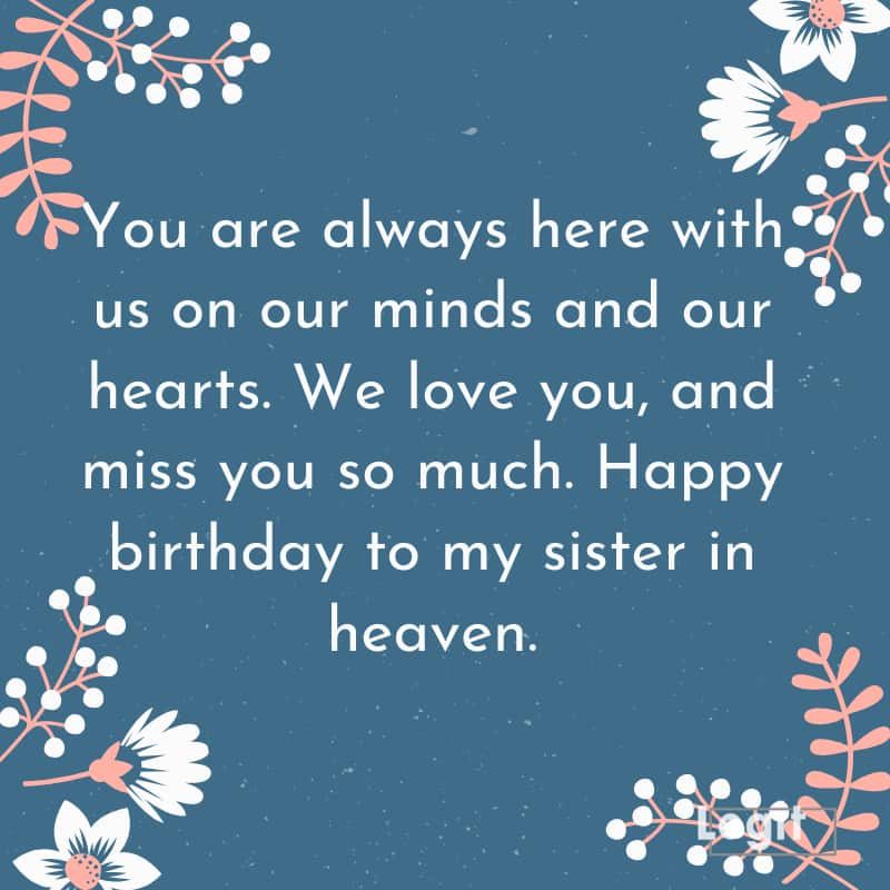 Birthday Wishes For Sister In Heaven