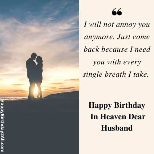 Birthday Wishes For Deceased Husband