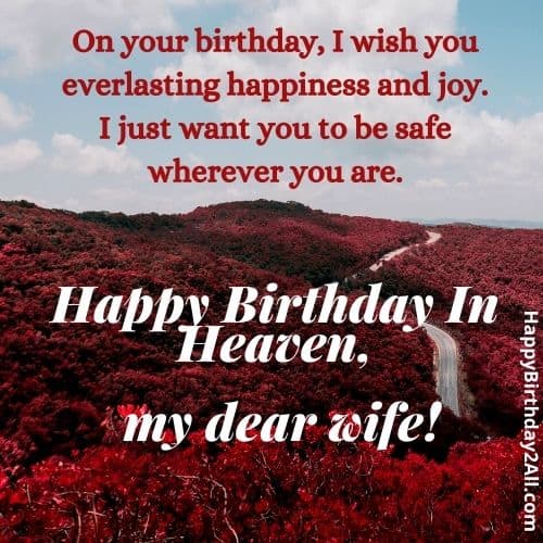 120+ Birthday Wishes For Wife In Heaven - Birthday SMS & Wishes ...