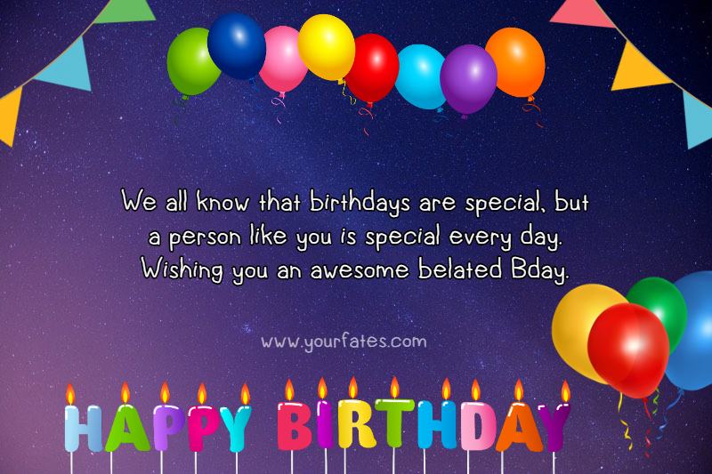 120+ Belated Birthday Wishes - Birthday SMS & Wishes - Birthday SMS ...