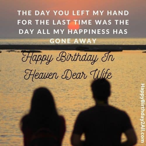 Happy Birthday Dear Wife In Heaven