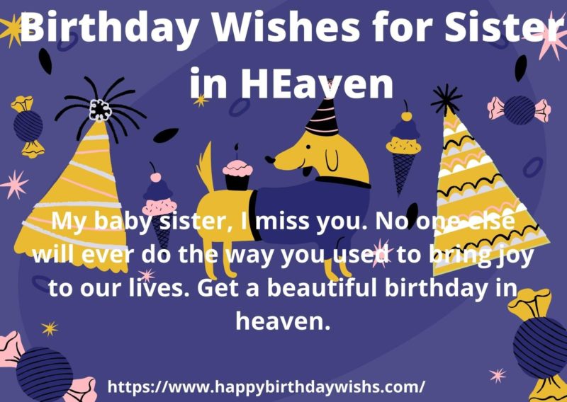 Happy Birthday In Heaven Sister Poem